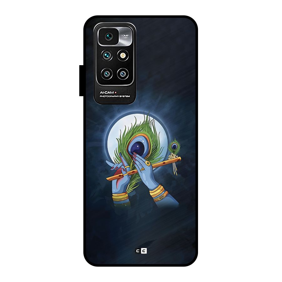 Lord Krishna Flute Metal Back Case for Redmi 10 Prime