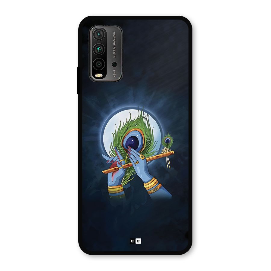 Lord Krishna Flute Metal Back Case for Redmi 9 Power
