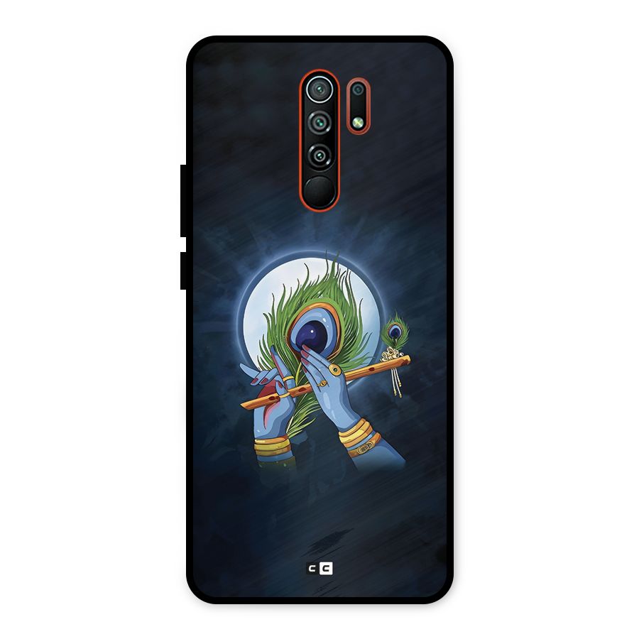 Lord Krishna Flute Metal Back Case for Redmi 9 Prime