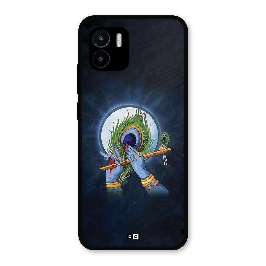 Lord Krishna Flute Metal Back Case for Redmi A1