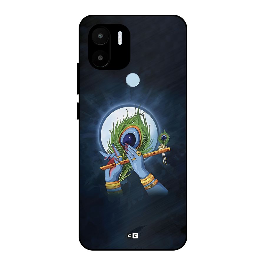 Lord Krishna Flute Metal Back Case for Redmi A1 Plus