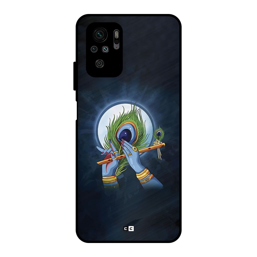 Lord Krishna Flute Metal Back Case for Redmi Note 10S