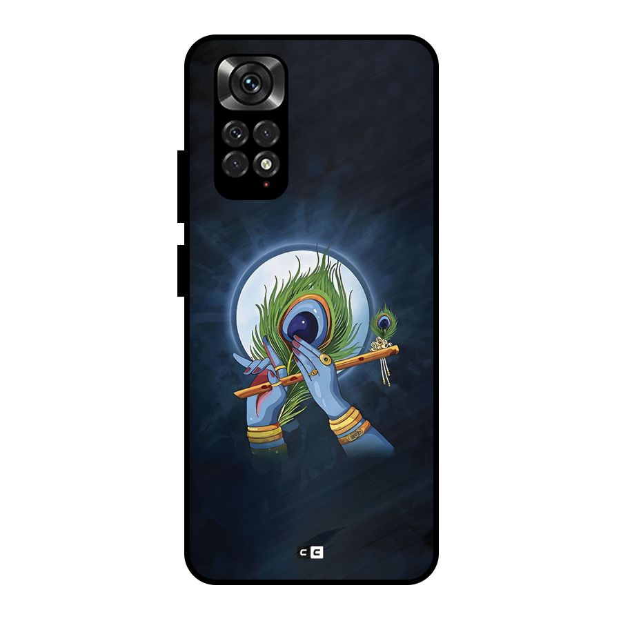 Lord Krishna Flute Metal Back Case for Redmi Note 11 Pro
