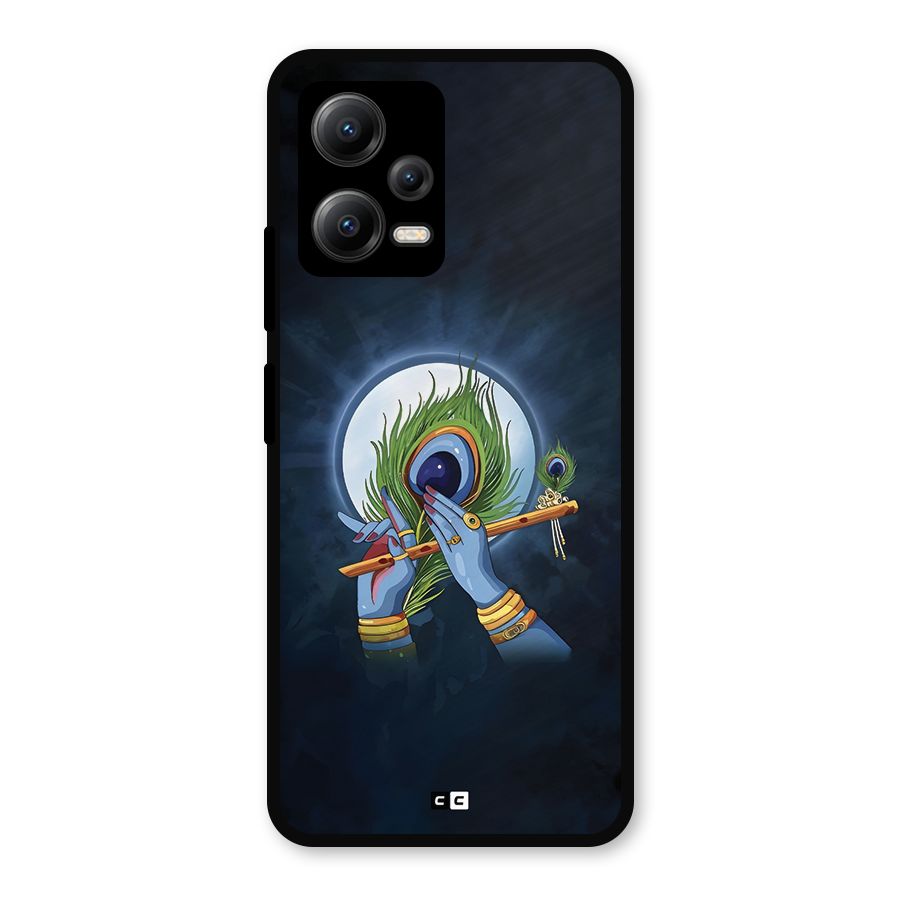 Lord Krishna Flute Metal Back Case for Redmi Note 12 5G