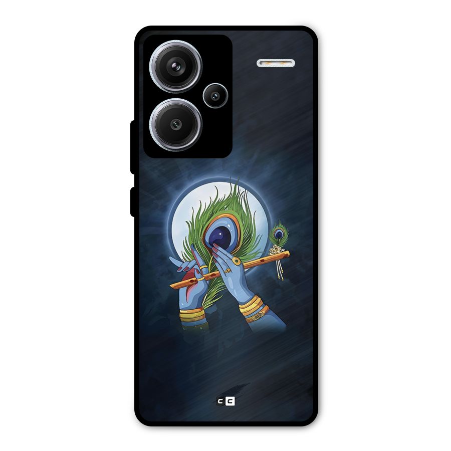 Lord Krishna Flute Metal Back Case for Redmi Note 13 Pro Plus