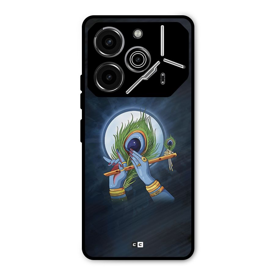 Lord Krishna Flute Metal Back Case for Tecno Pova 6 Pro
