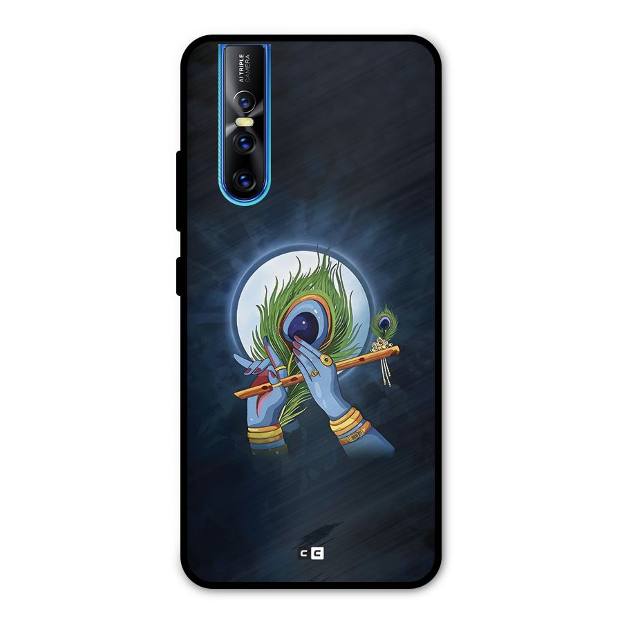 Lord Krishna Flute Metal Back Case for Vivo V15 Pro