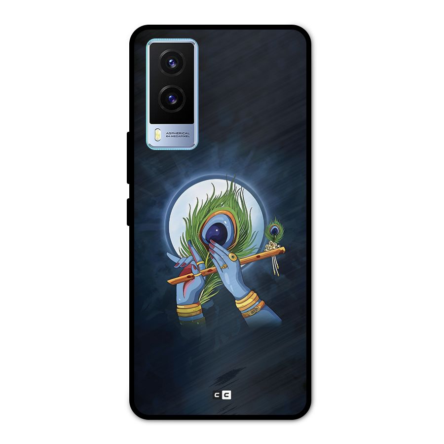Lord Krishna Flute Metal Back Case for Vivo V21e 5G