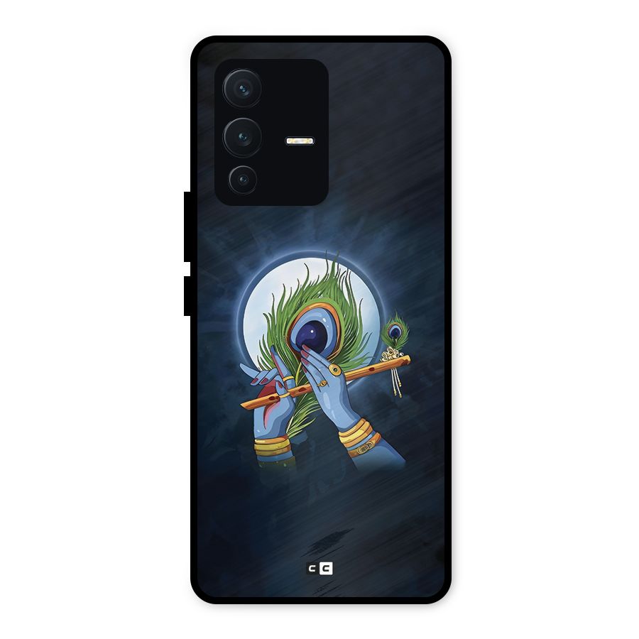 Lord Krishna Flute Metal Back Case for Vivo V23 5G