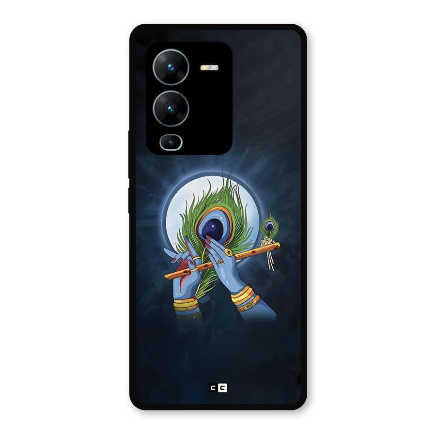 Lord Krishna Flute Metal Back Case for Vivo V25 Pro