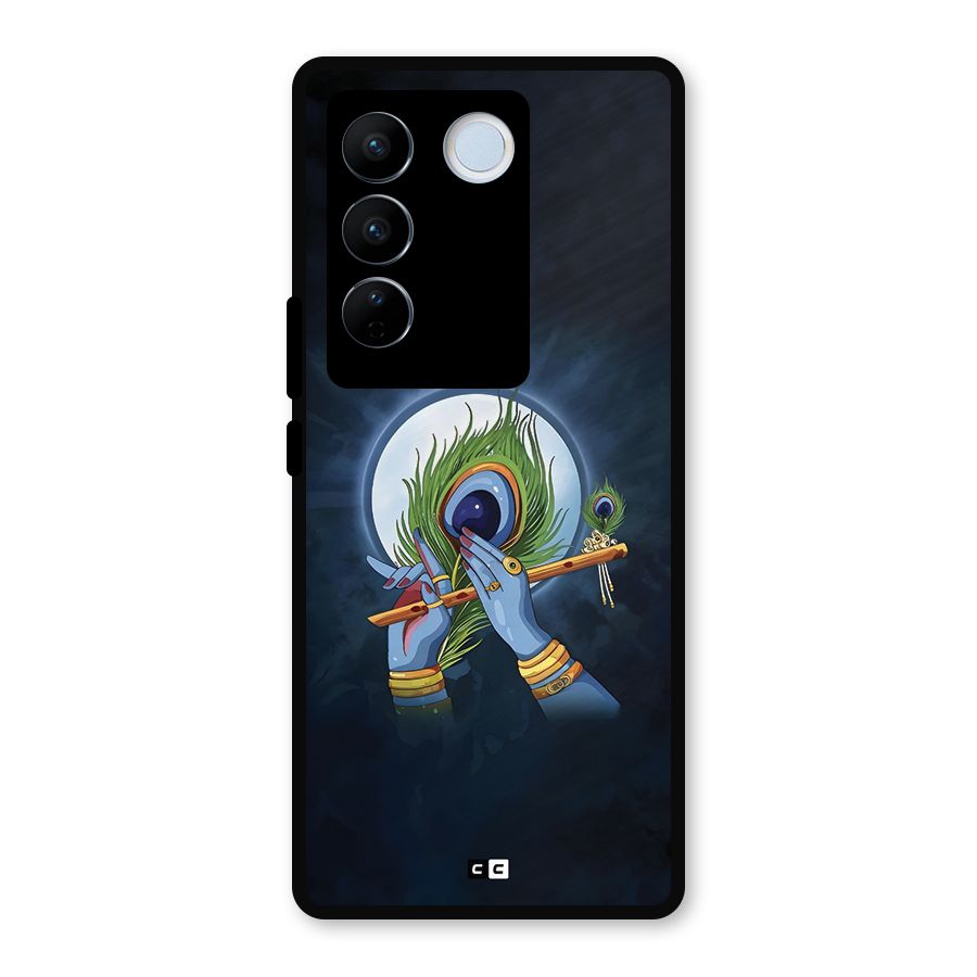 Lord Krishna Flute Metal Back Case for Vivo V27 Pro
