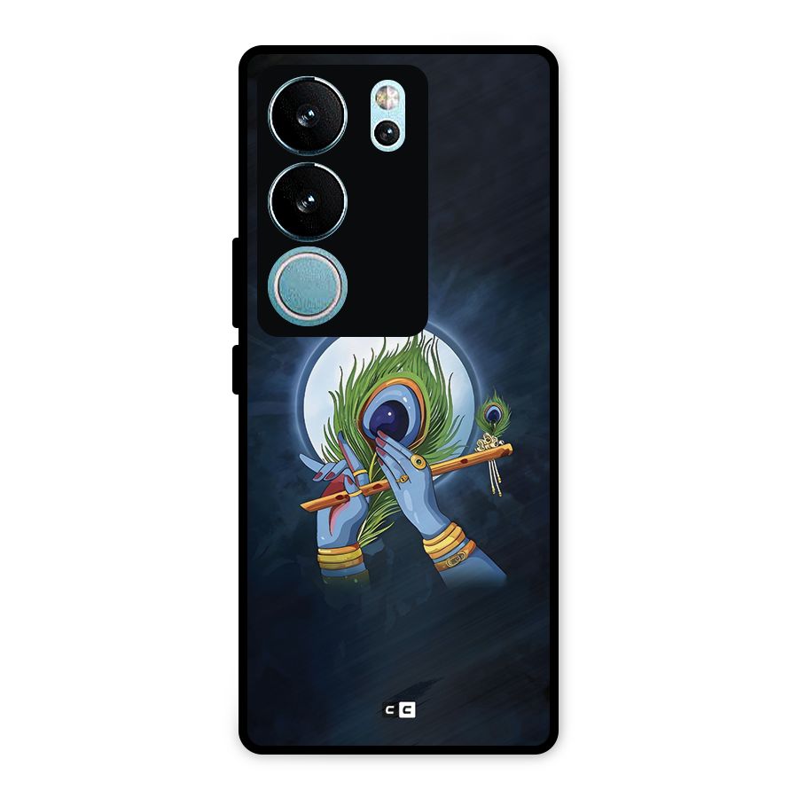 Lord Krishna Flute Metal Back Case for Vivo V29 Pro
