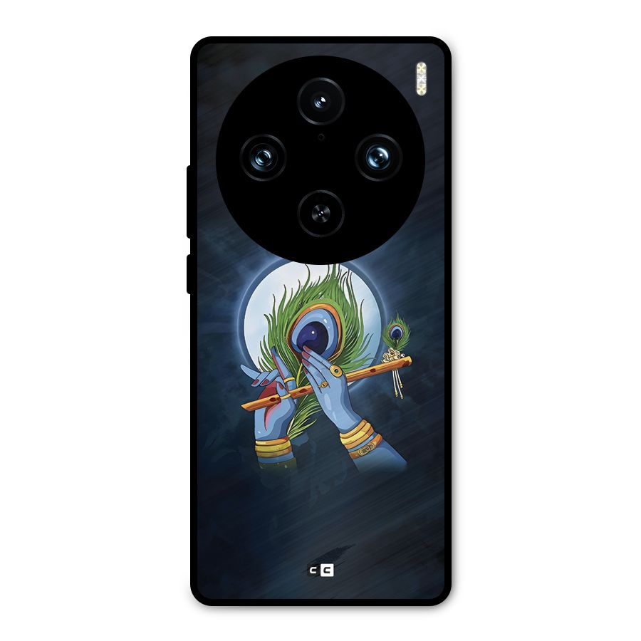 Lord Krishna Flute Metal Back Case for Vivo X100 Pro