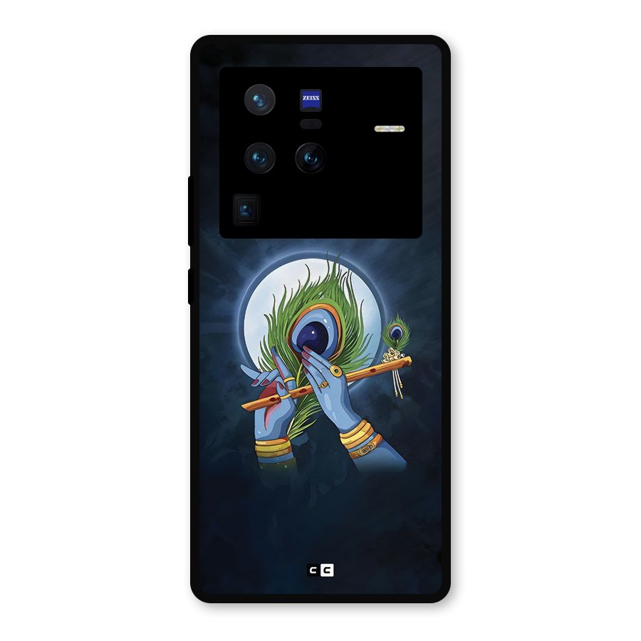 Lord Krishna Flute Metal Back Case for Vivo X80 Pro