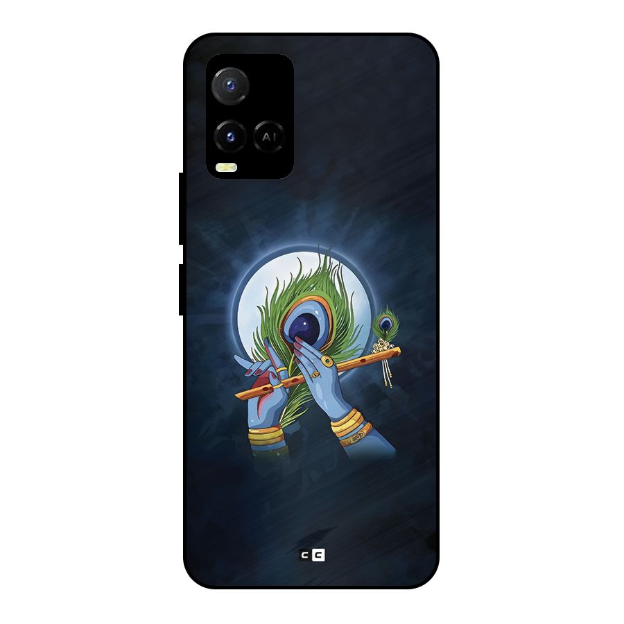 Lord Krishna Flute Metal Back Case for Vivo Y21 2021