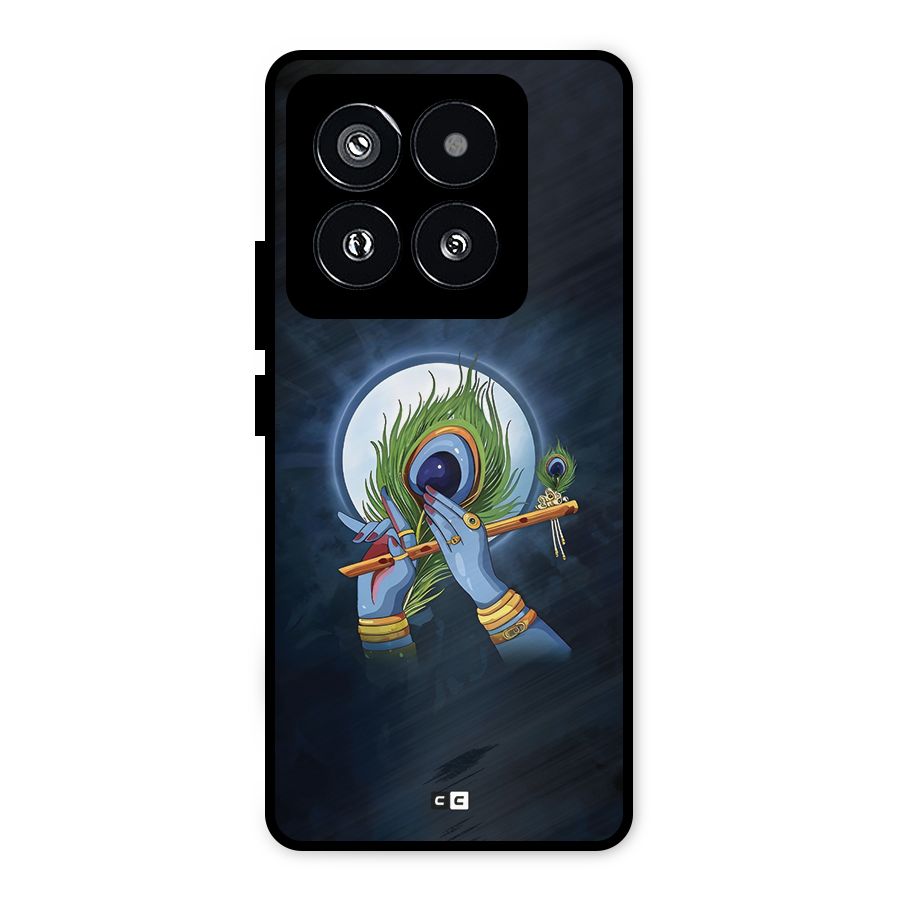 Lord Krishna Flute Metal Back Case for Xiaomi 14 Pro