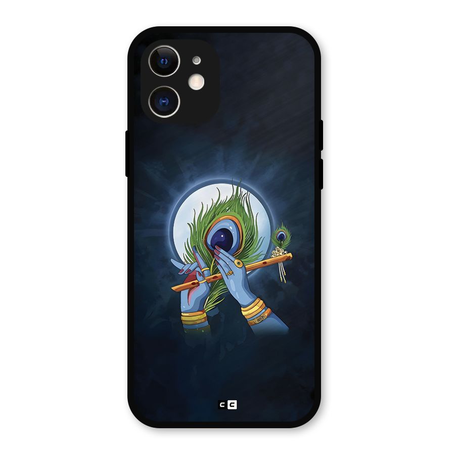 Lord Krishna Flute Metal Back Case for iPhone 12