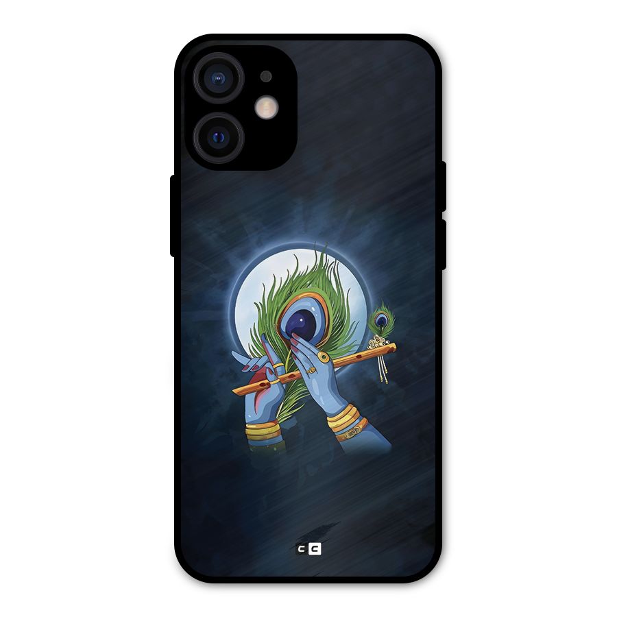 Lord Krishna Flute Metal Back Case for iPhone 12 Mini