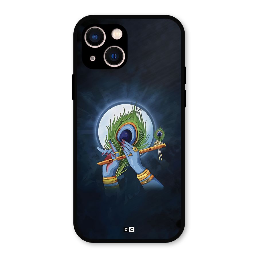 Lord Krishna Flute Metal Back Case for iPhone 13