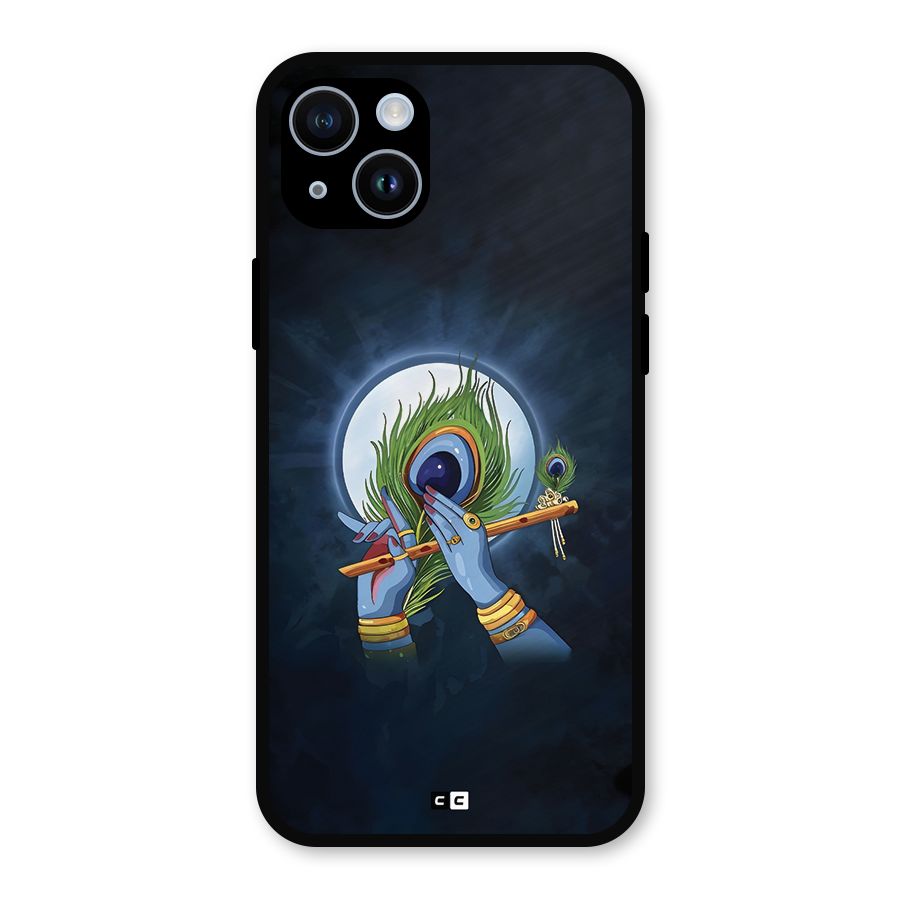 Lord Krishna Flute Metal Back Case for iPhone 14
