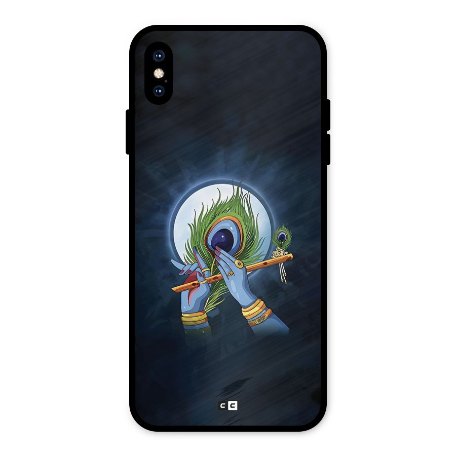 Lord Krishna Flute Metal Back Case for iPhone XS Max