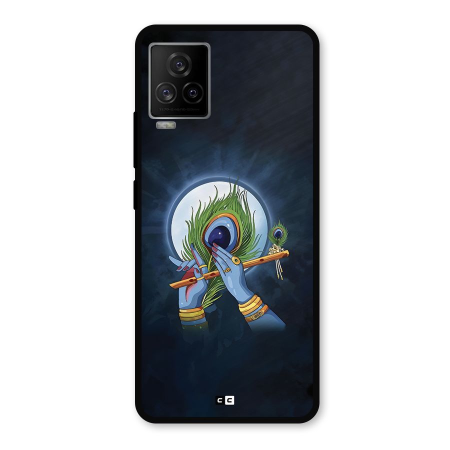 Lord Krishna Flute Metal Back Case for iQOO 7 Legend 5G