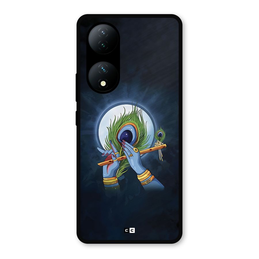 Lord Krishna Flute Metal Back Case for iQOO Z7s