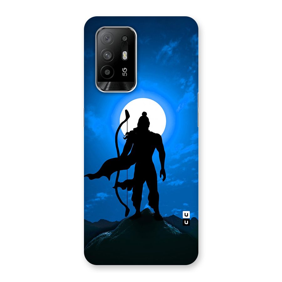 Lord Ram Illustration Glass Back Case for Oppo F19 Pro Plus 5G