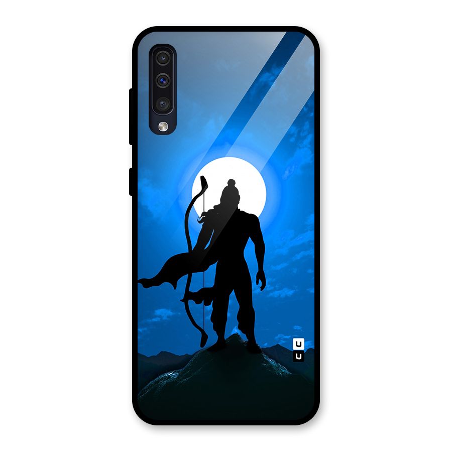 Lord Ram Illustration Glass Back Case for Galaxy A30s