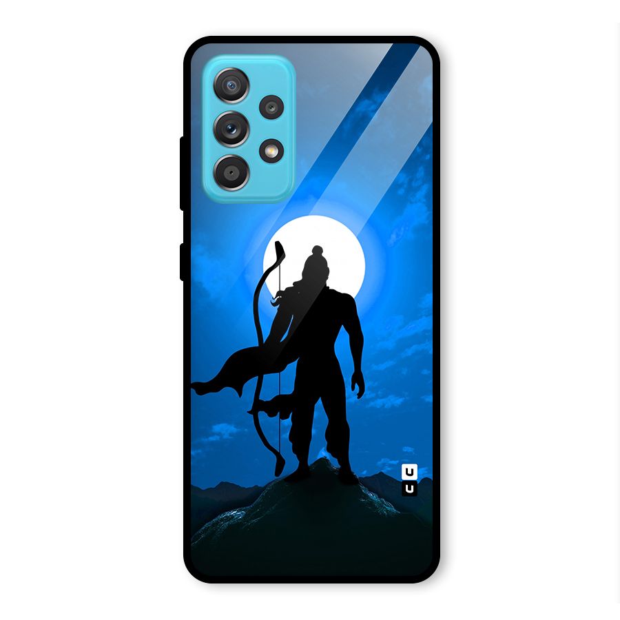 Lord Ram Illustration Glass Back Case for Galaxy A52s 5G