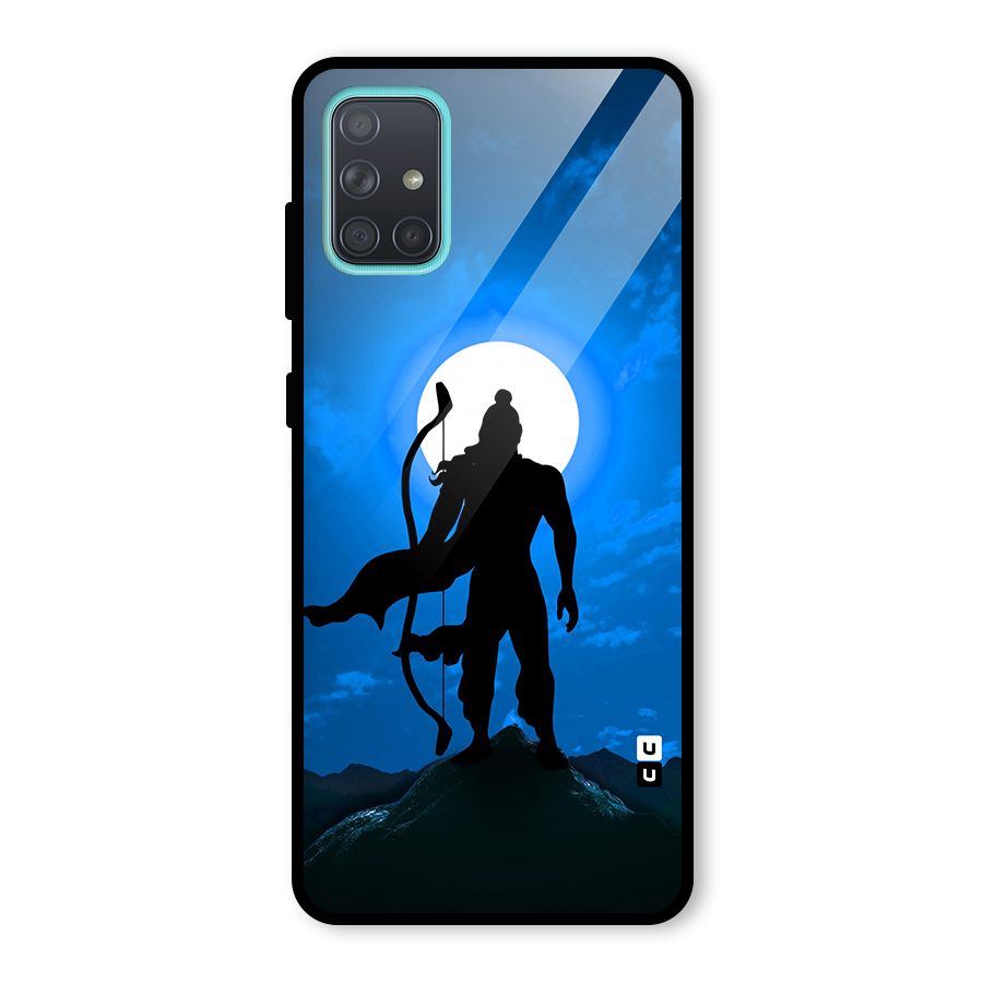 Lord Ram Illustration Glass Back Case for Galaxy A71