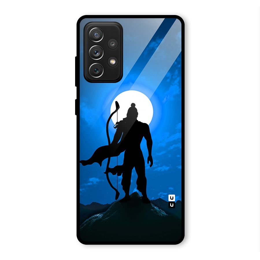 Lord Ram Illustration Glass Back Case for Galaxy A72