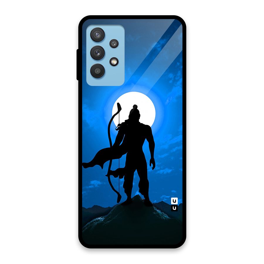 Lord Ram Illustration Glass Back Case for Galaxy M32 5G
