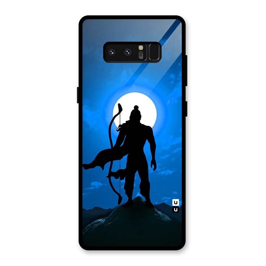 Lord Ram Illustration Glass Back Case for Galaxy Note 8