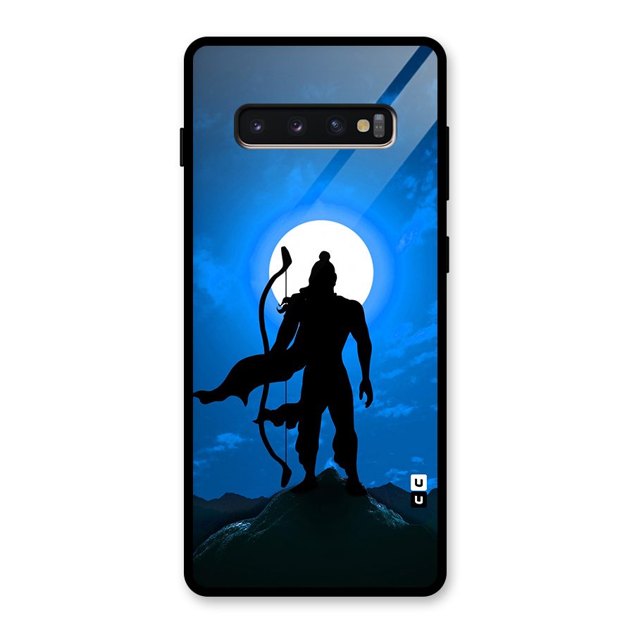 Lord Ram Illustration Glass Back Case for Galaxy S10 Plus