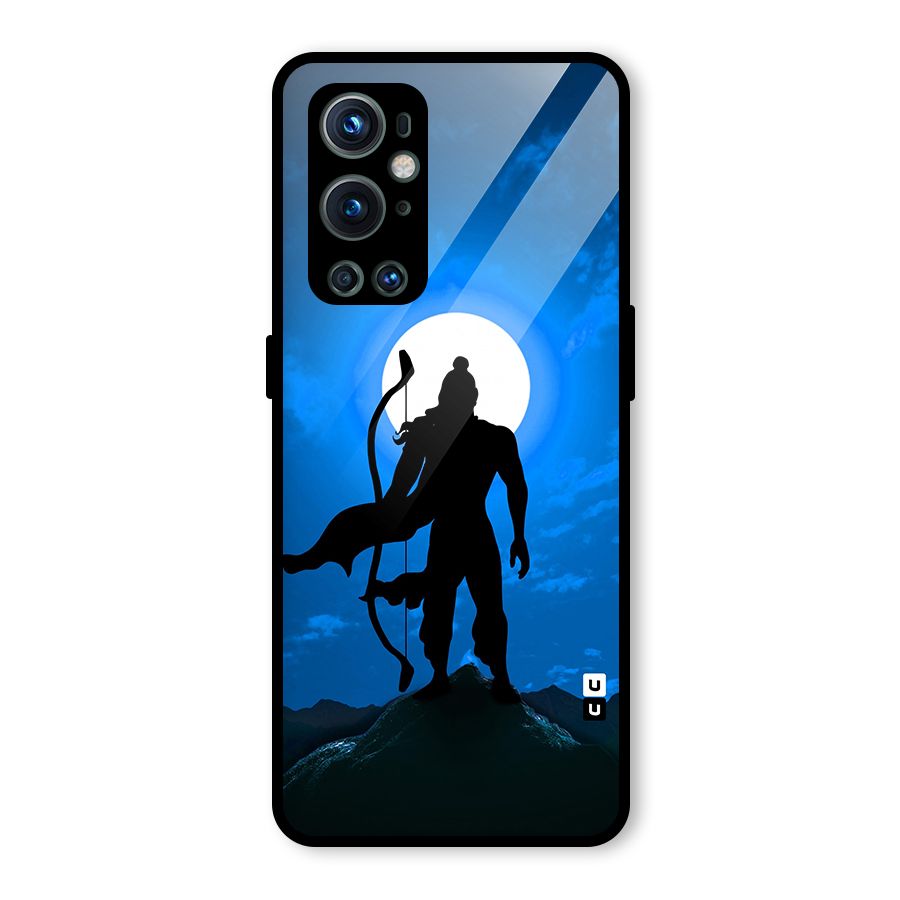 Lord Ram Illustration Glass Back Case for OnePlus 9 Pro