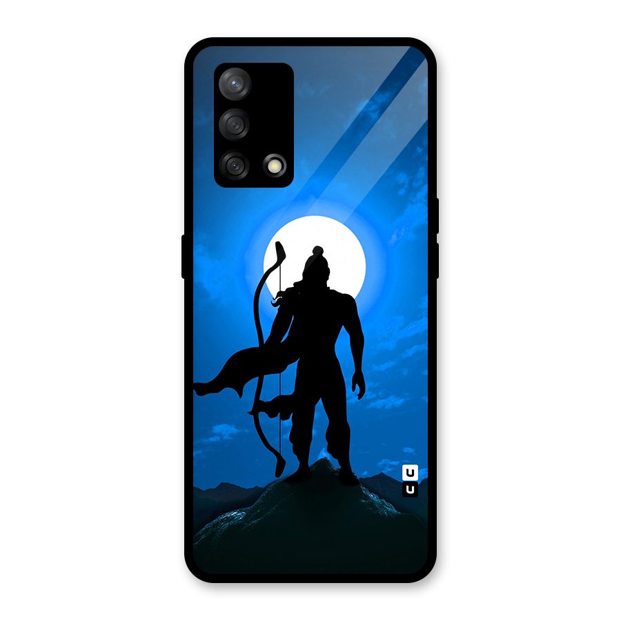 Lord Ram Illustration Glass Back Case for Oppo F19