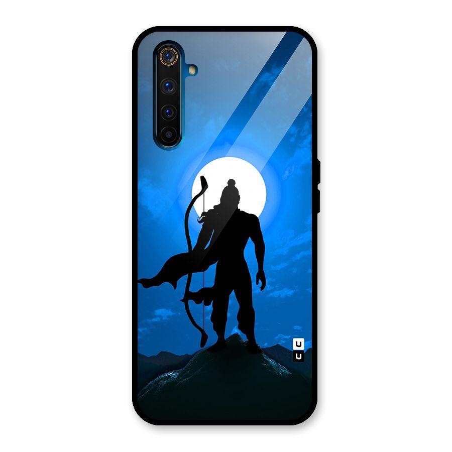 Lord Ram Illustration Glass Back Case for Realme 6 Pro