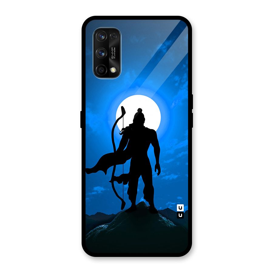 Lord Ram Illustration Glass Back Case for Realme 7 Pro