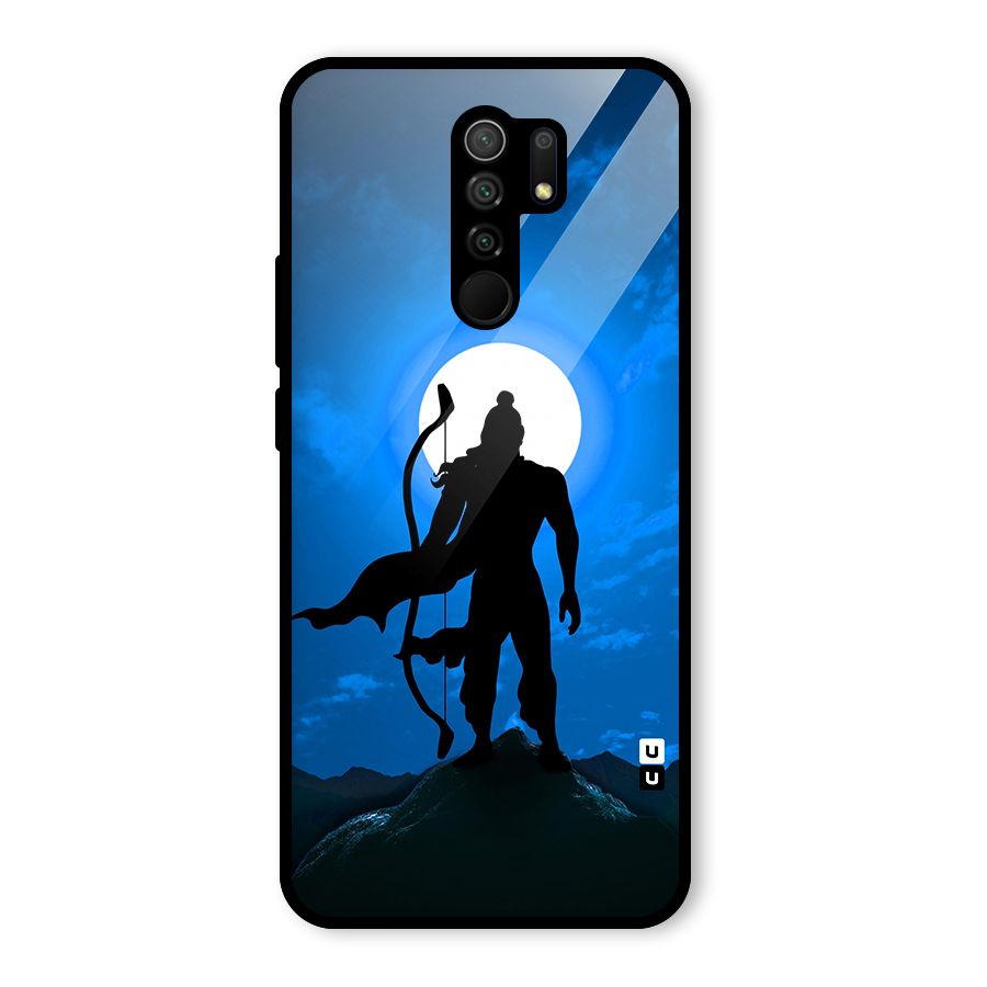 Lord Ram Illustration Glass Back Case for Redmi 9 Prime
