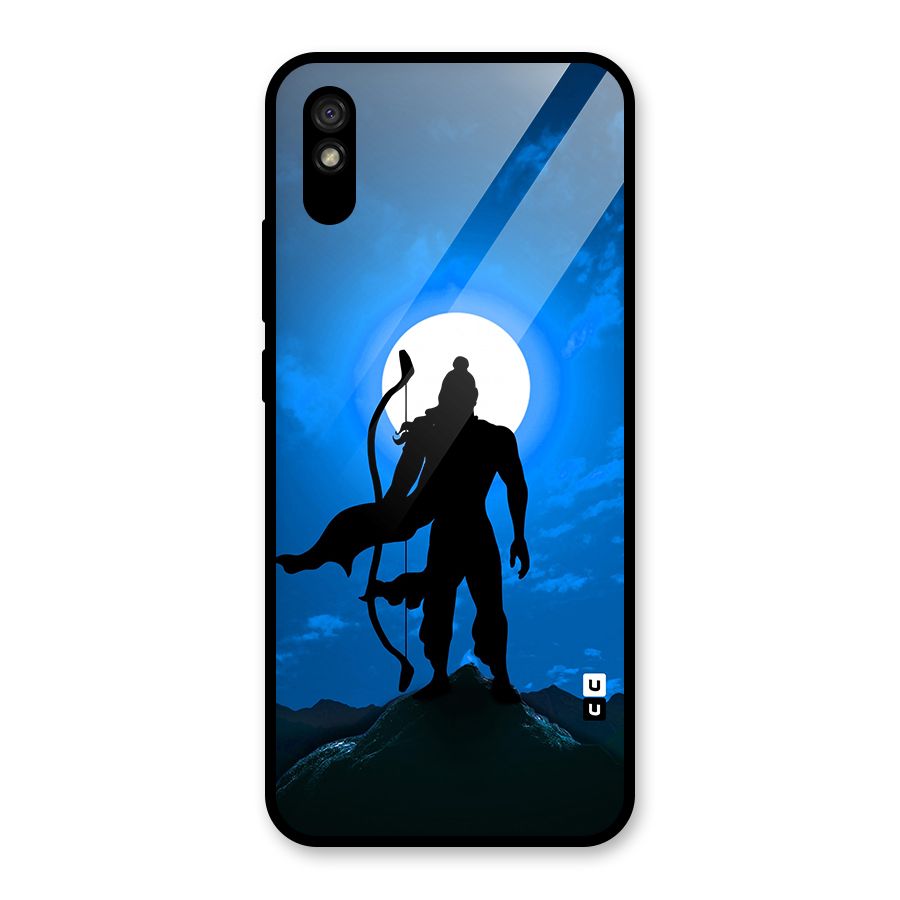 Lord Ram Illustration Glass Back Case for Redmi 9i