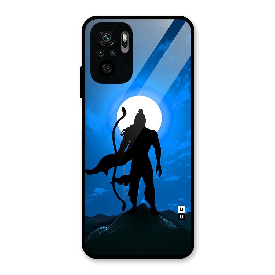 Lord Ram Illustration Glass Back Case for Redmi Note 10