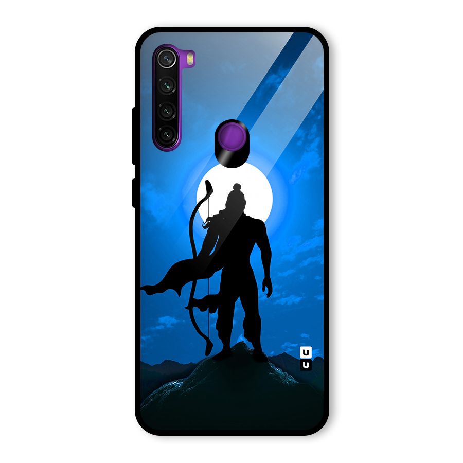 Lord Ram Illustration Glass Back Case for Redmi Note 8