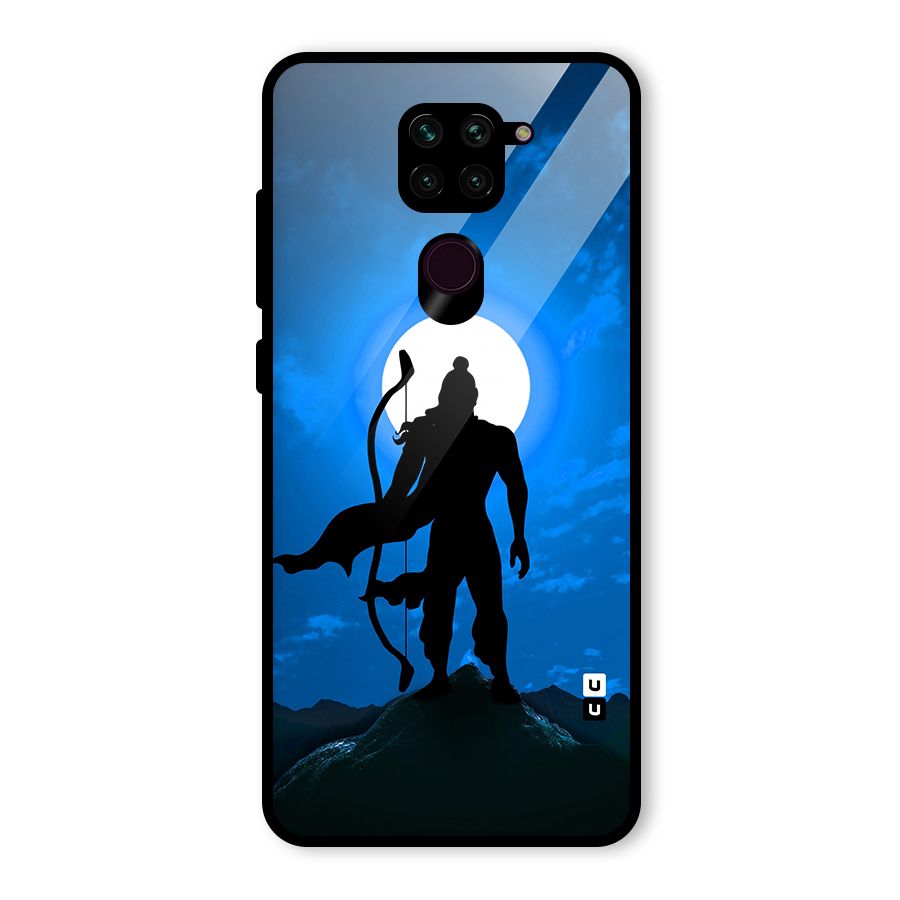 Lord Ram Illustration Glass Back Case for Redmi Note 9