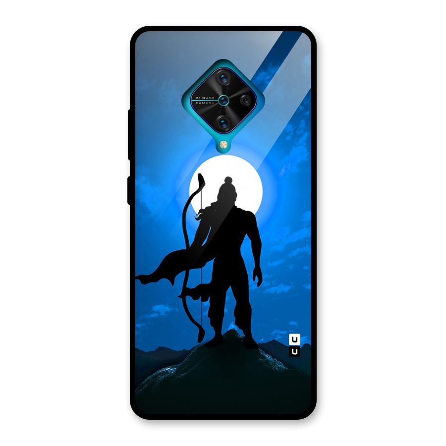 Lord Ram Illustration Glass Back Case for Vivo S1 Pro