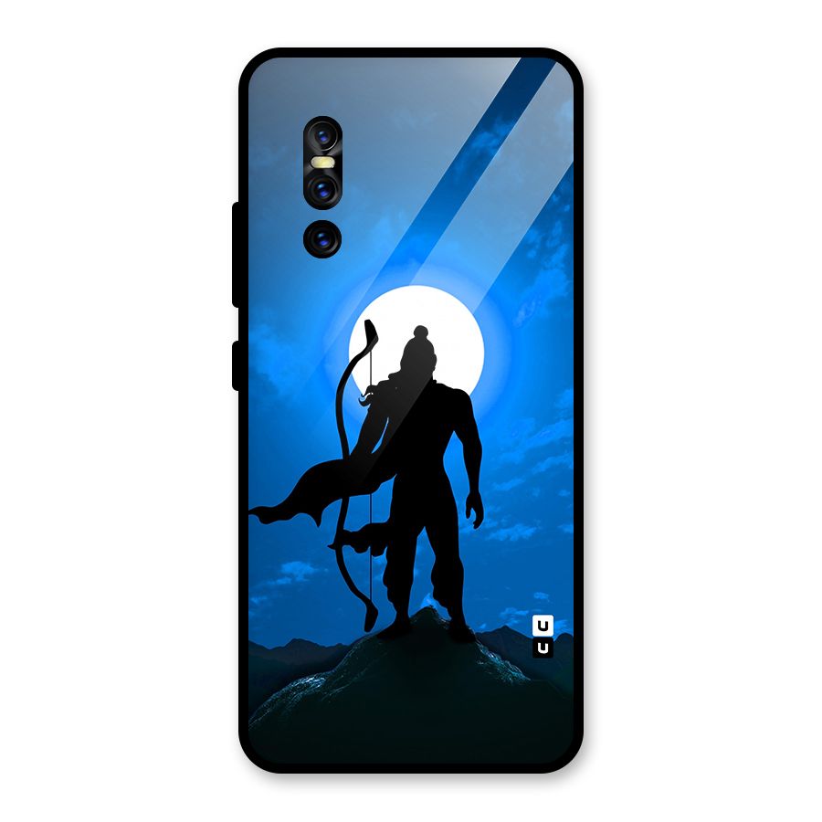 Lord Ram Illustration Glass Back Case for Vivo V15 Pro