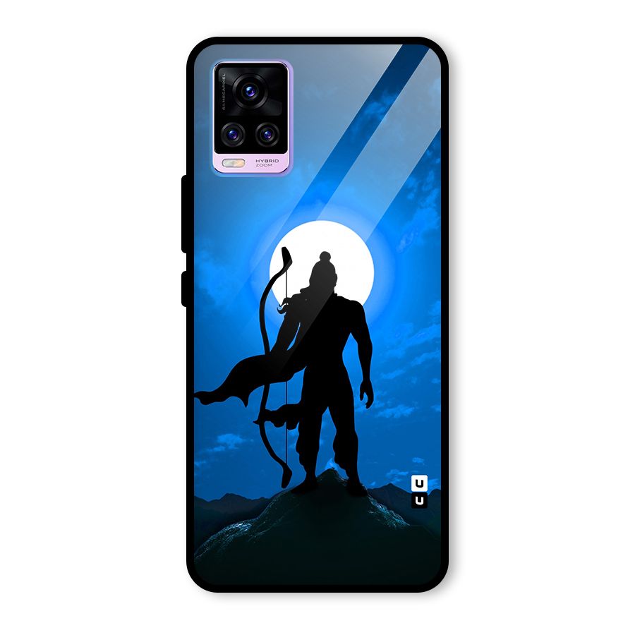 Lord Ram Illustration Glass Back Case for Vivo V20 Pro