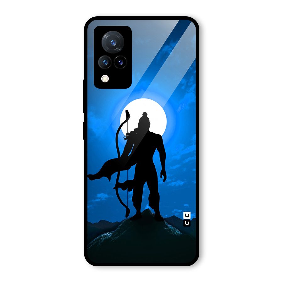 Lord Ram Illustration Glass Back Case for Vivo V21 5G
