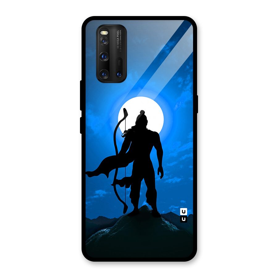 Lord Ram Illustration Glass Back Case for Vivo iQOO 3