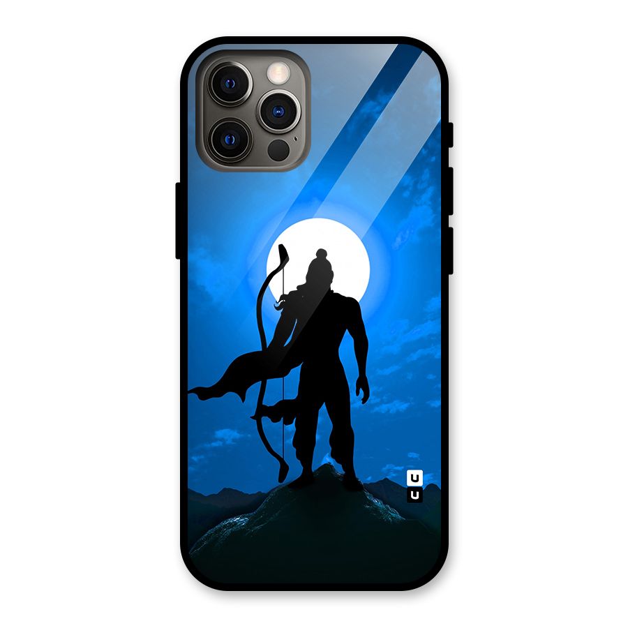 Lord Ram Illustration Glass Back Case for iPhone 12 Pro
